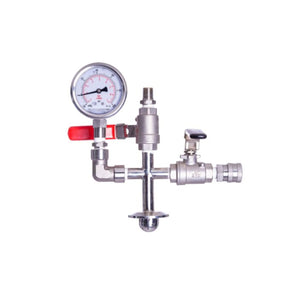 Fluid Inlet Cross – Closed Loop with 304 M-NPT Nitrogen Assist Ports (1.5", 3", 4", 6")