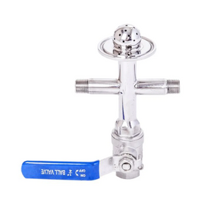 Pièce en croix pour vanne d'arrivée de fluide M-NPT 304 avec pommeau de douche uniquement (sans raccords) (1,5", 3", 4", 6")
