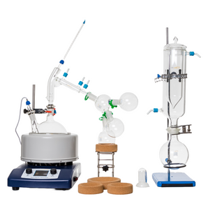 Kit de distillation à court trajet Helios avec manteau chauffant numérique Helios